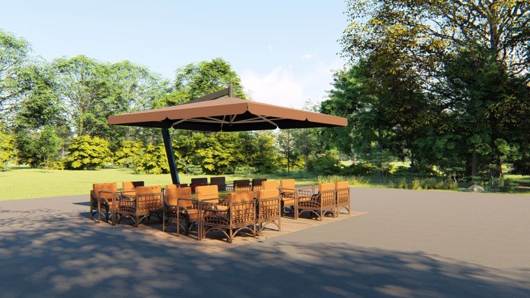 Проект летней площадки ресторана «Мясо в огне»